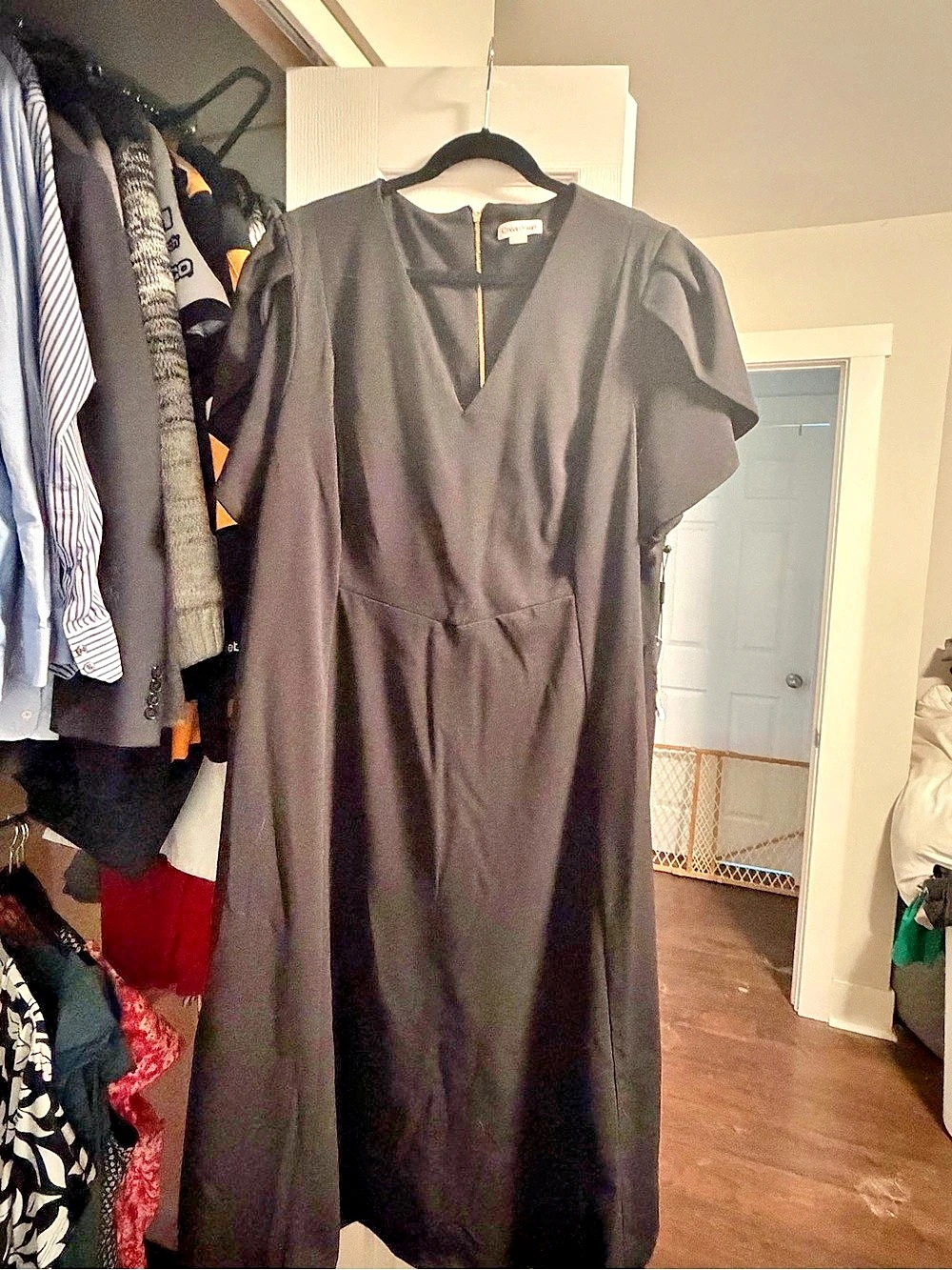 Calvin Klein Midi Dress Black Size 22w